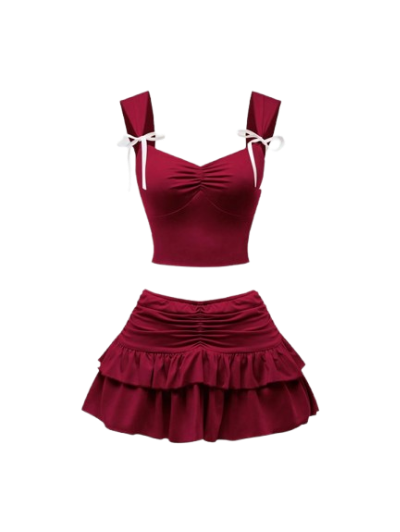 red co-ord set
