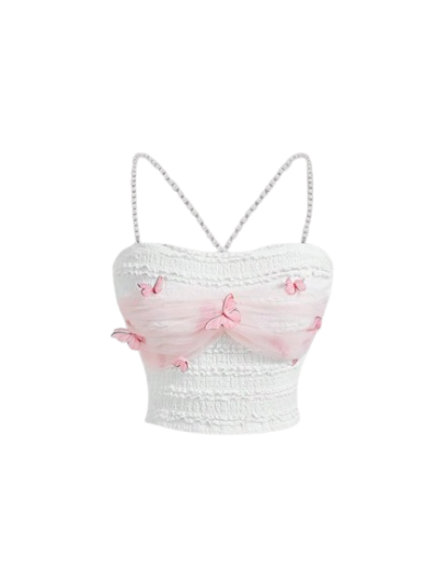 white butterfly top